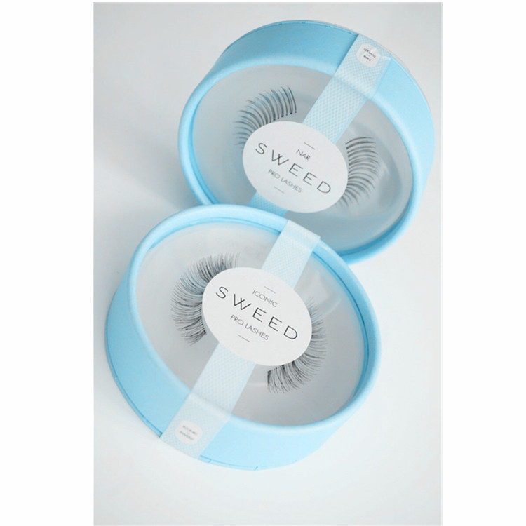 250gsm Eyelash Packaging Round Cardboard Boxes With Lids OEM ODM