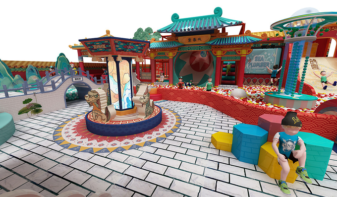 Chinese Style Indoor Playground With Balls , Inside Play Zone Equipment