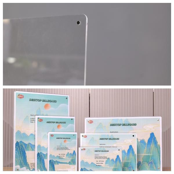 Chinese Factory Strong Magentic A4 T Shape Acrylic Sign Holder for Table