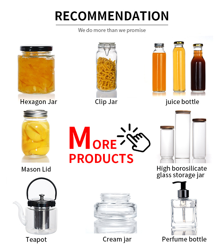 Hot Sale Square Honey Jar 50ml 80ml 100ml 150ml 200ml 280ml 380ml Glass Sealed Tank Square Transparent Glass Jars for Jam Pickle