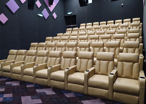 BS5852 Modern Movie Public Theater Seating Soft Cushioned Upholstery PP