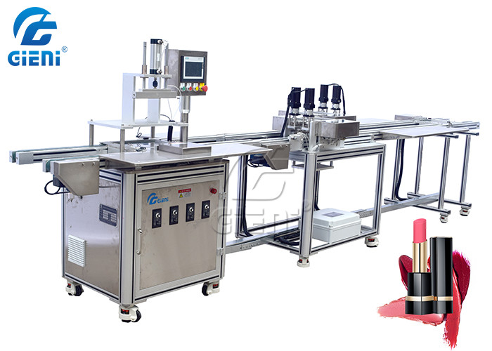 Semi Auto Lipstick Releasing Machine With Container Screwing Device
