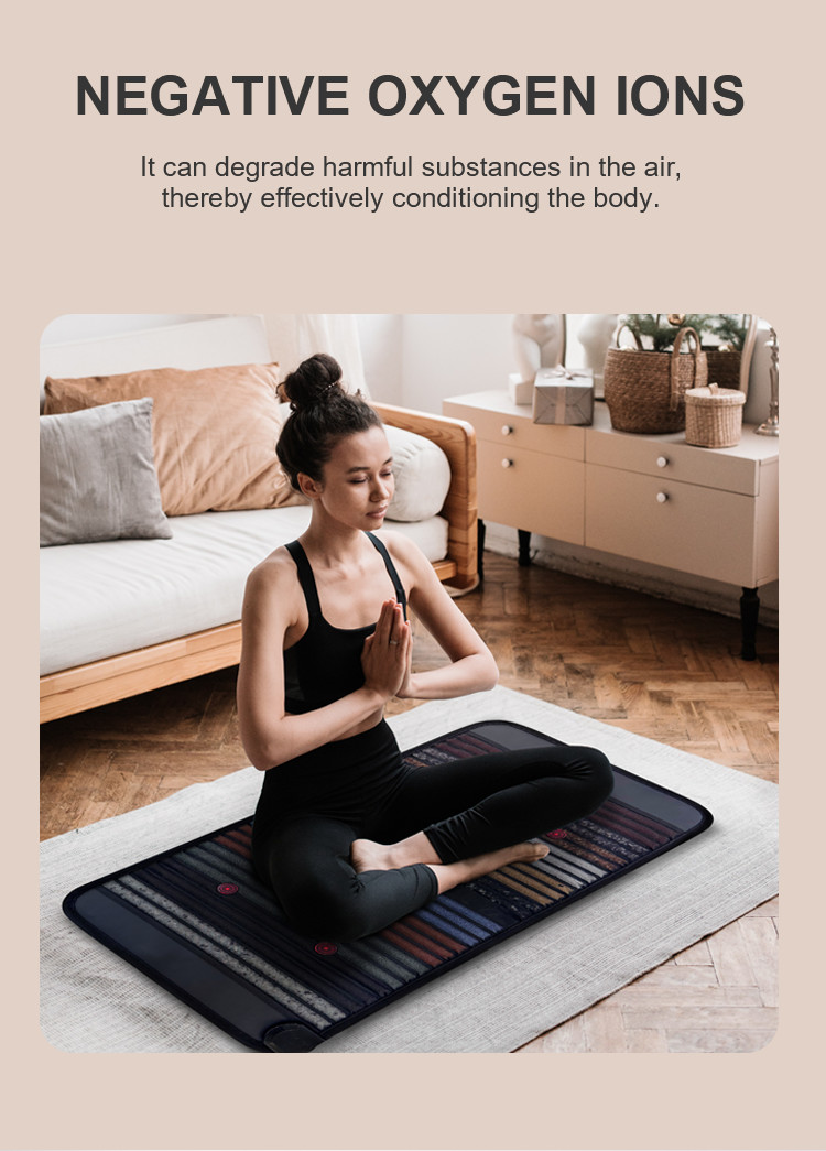 PEMF Tourmaline Stone Heating Pad Far Infrared PEMF Mat One Zone
