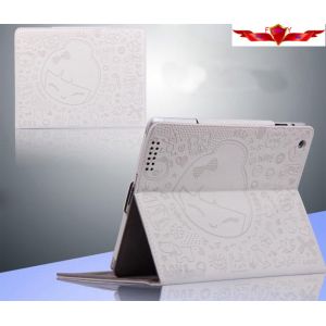New Magic Girl Version Cartoon Ipad 2/3/4 Cases Embosed PU Smart Sleep Multi