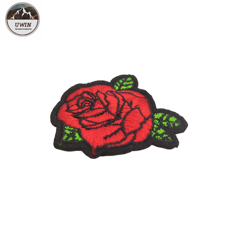Handmade Flower Embroidery Patches , Custom Color Self Adhesive Patches