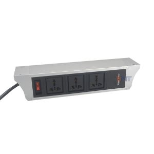 Furniture under table power socket with double usb charger for office power data