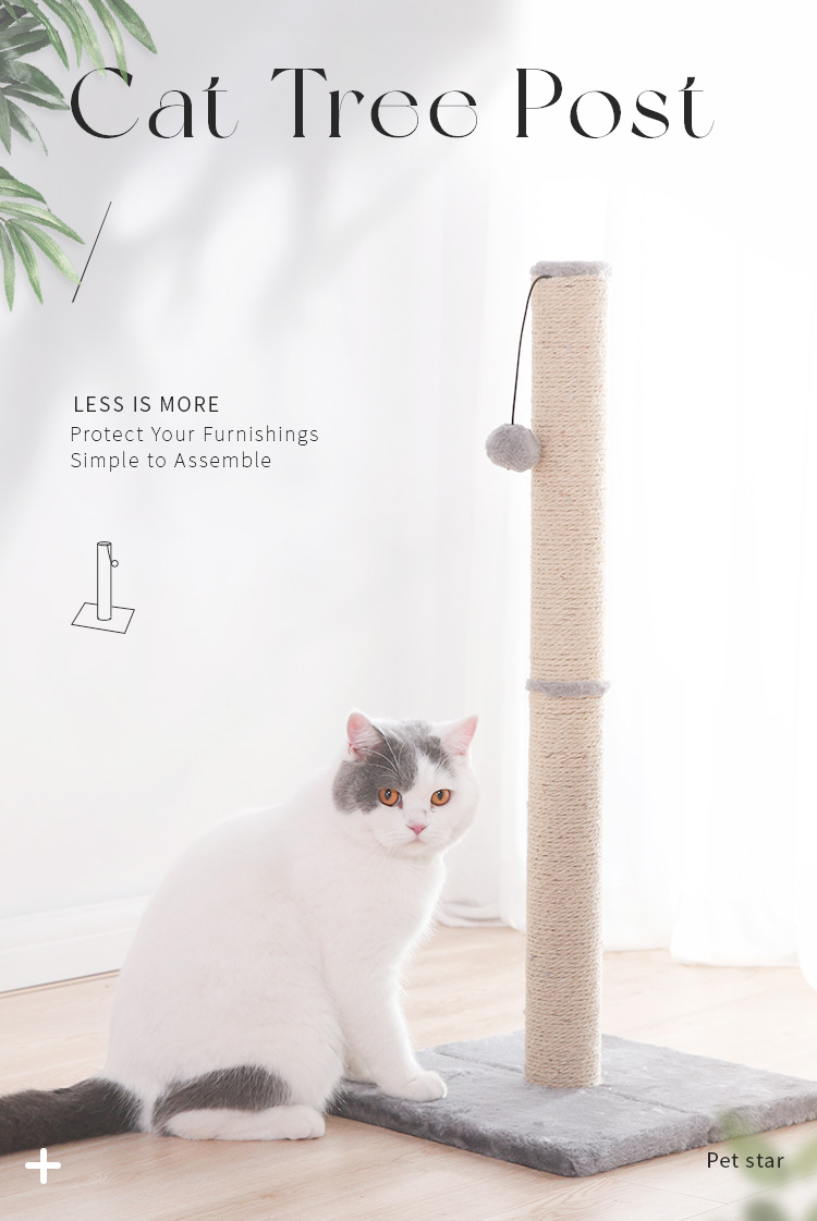 Cat Climbing Sustainable Sisal Tree Cat Scratcher Ball Pst for Cats