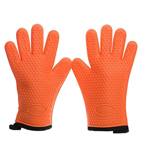 Customized Waffle Style Silicone Smoker BBQ Gloves Extreme Heat Resistant