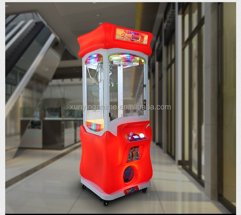 Black Coin Operated Crane Plush Toy Doll Super Claw Machine Stuffed Toy Game Machine for Amusement Game Center
