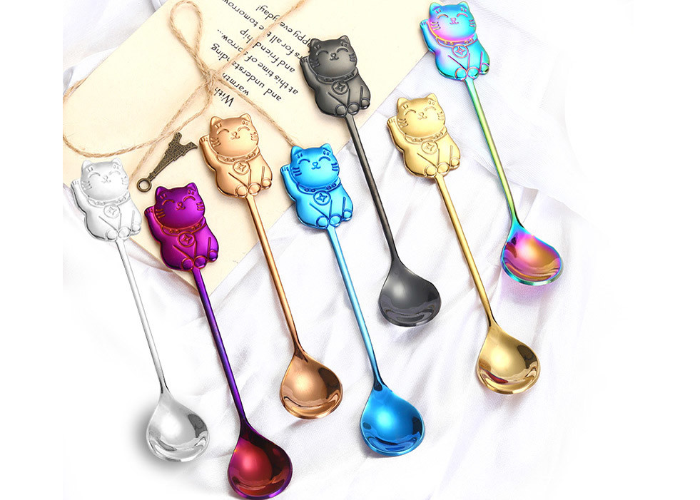 High End Creative Cute Cat Spoon / Gift Coffee Stirring Spoon Wear Resistance