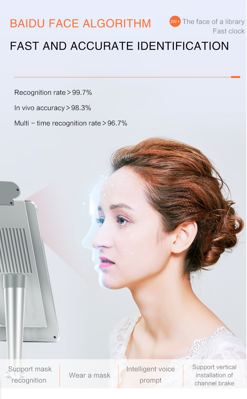8 Inch Temperature Measurement Digital Face Scan Thermometer