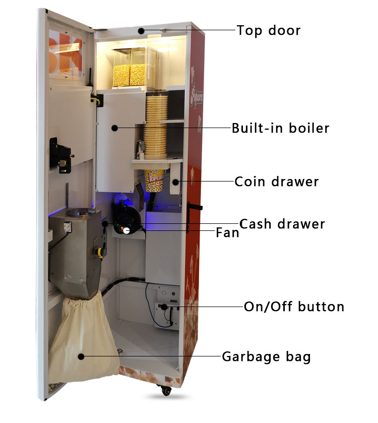 Best Sale Automatic Popcorn Vending Machine Kids Intelligent Sweet Popcorn Maker