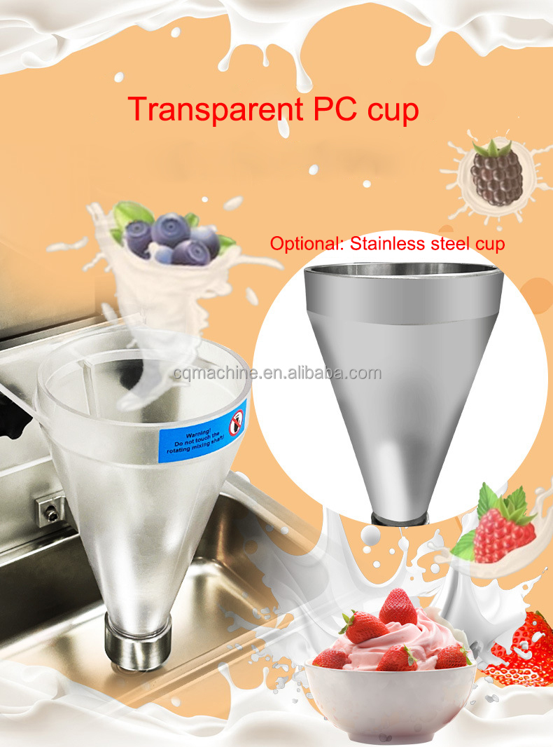 Fruit Nuts Ice Cream Mixing Machine 220v/110v Ice Cream Swirl Machine Swirl Fruit Ice Cream Machine