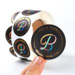 CMYK / Pantone Color Round Sticker Labels Waterproof Printing Logo Vinyl