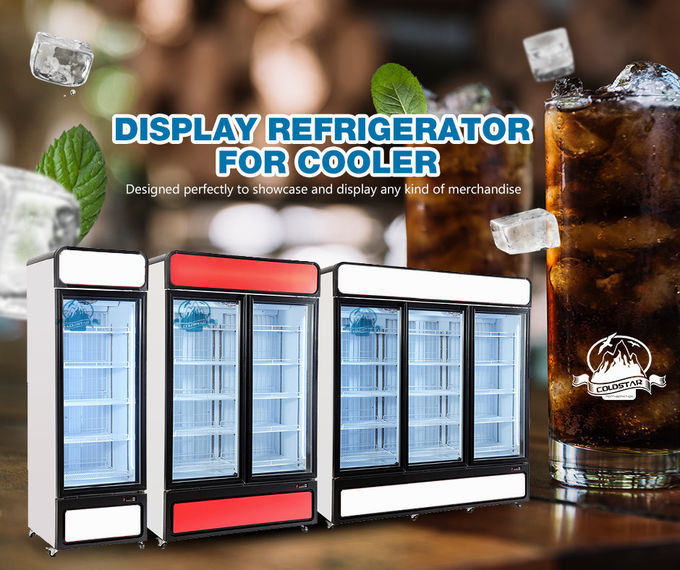 -22C Commercial Glass Door Ice Cream Display Cooler Supermarket Refrigerator Upright Freezer Showcase