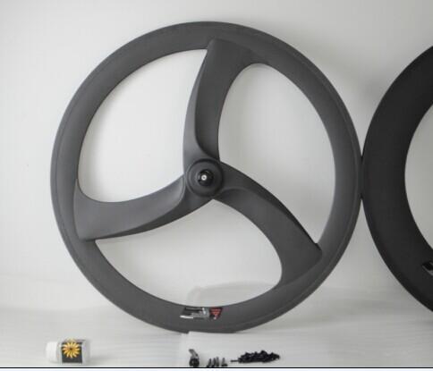 2014 NEWHot sale 700c tri-spokes /3-spoke carbon clincher wheel for road bicycl
