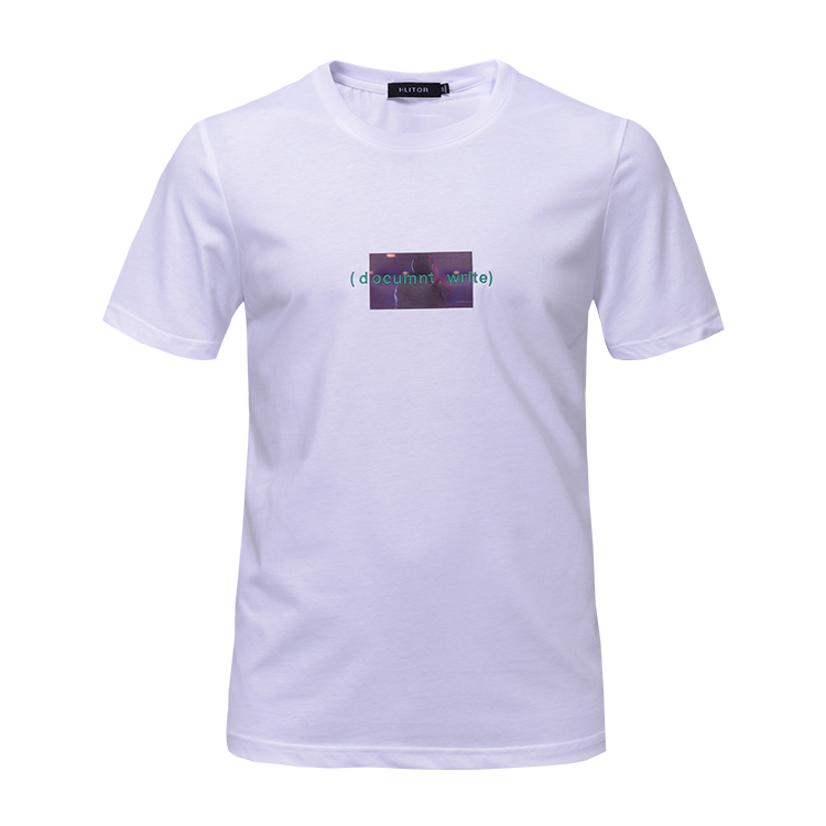 Multi Colored Fashionable Mens T Shirts Anti - Pilling With Round Neck