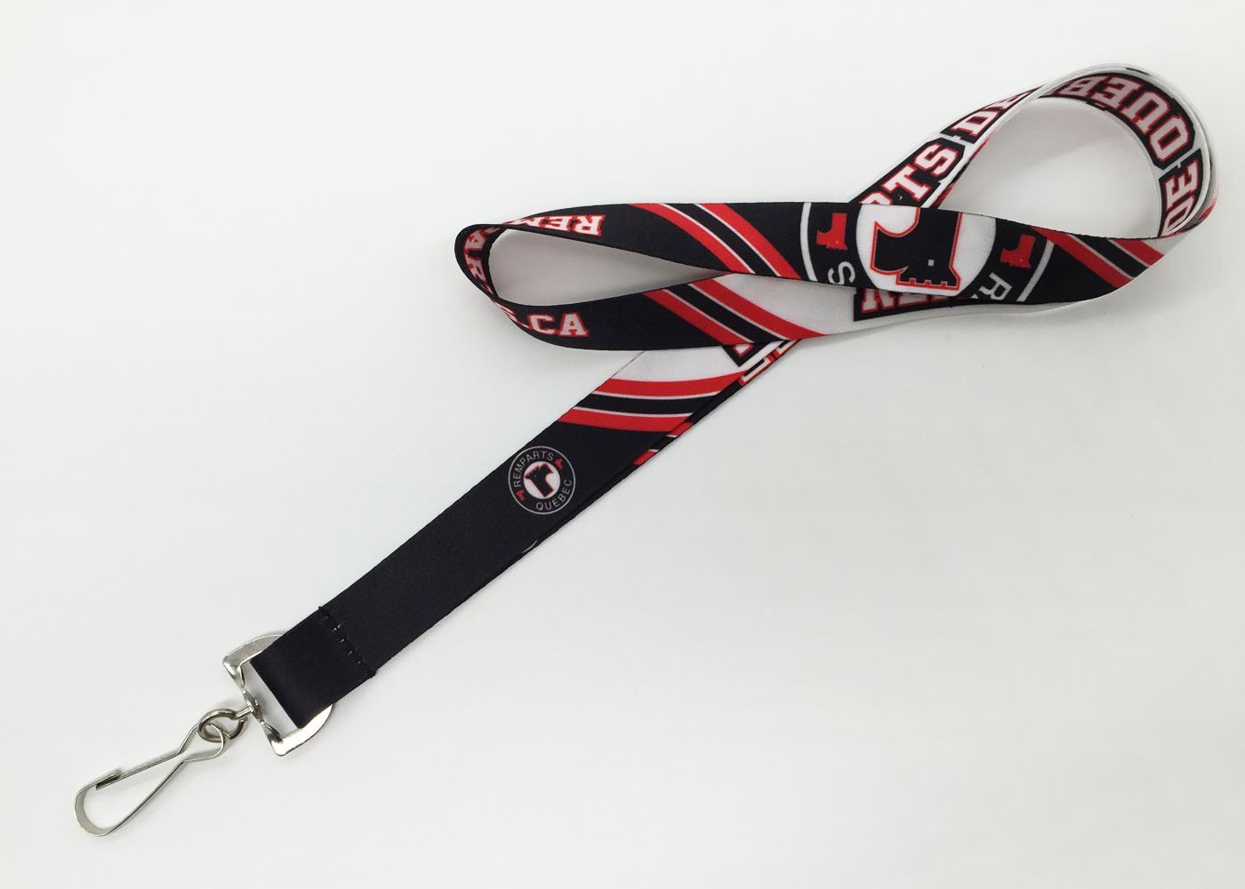 Good Looking Dye Sublimation Lanyards ， Red Visitor Lanyards With Id Holder