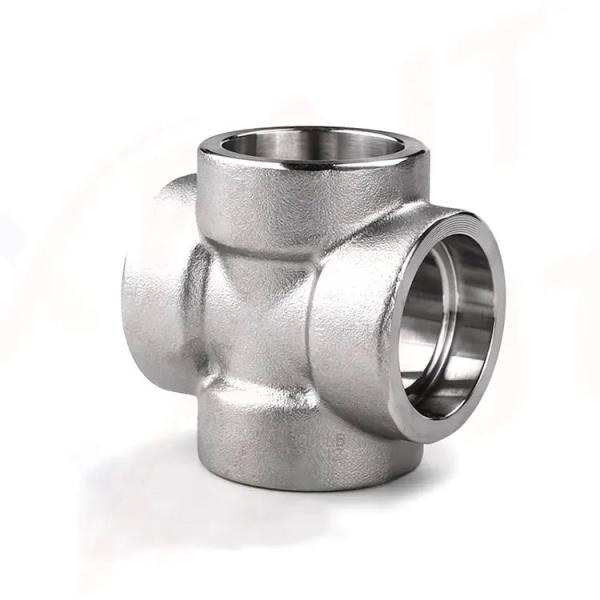 Stainless Steel 304 1/2'' Cross Forged 4 Way Pipe Connector ANSI Steel Pipe