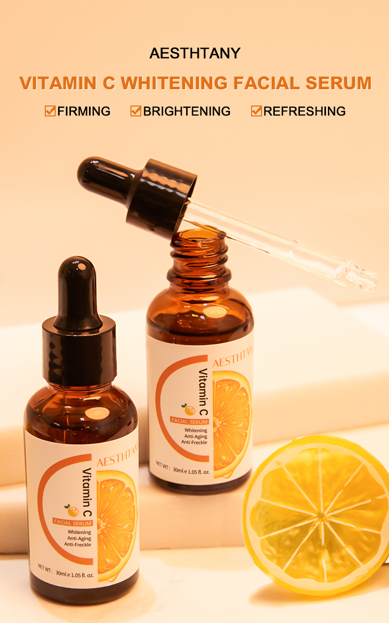 Face Care Serum Beauty Hot Sale Facial Vitamin C Brightening Serum With Vitamin E Hyaluronic Acid Serum for Face
