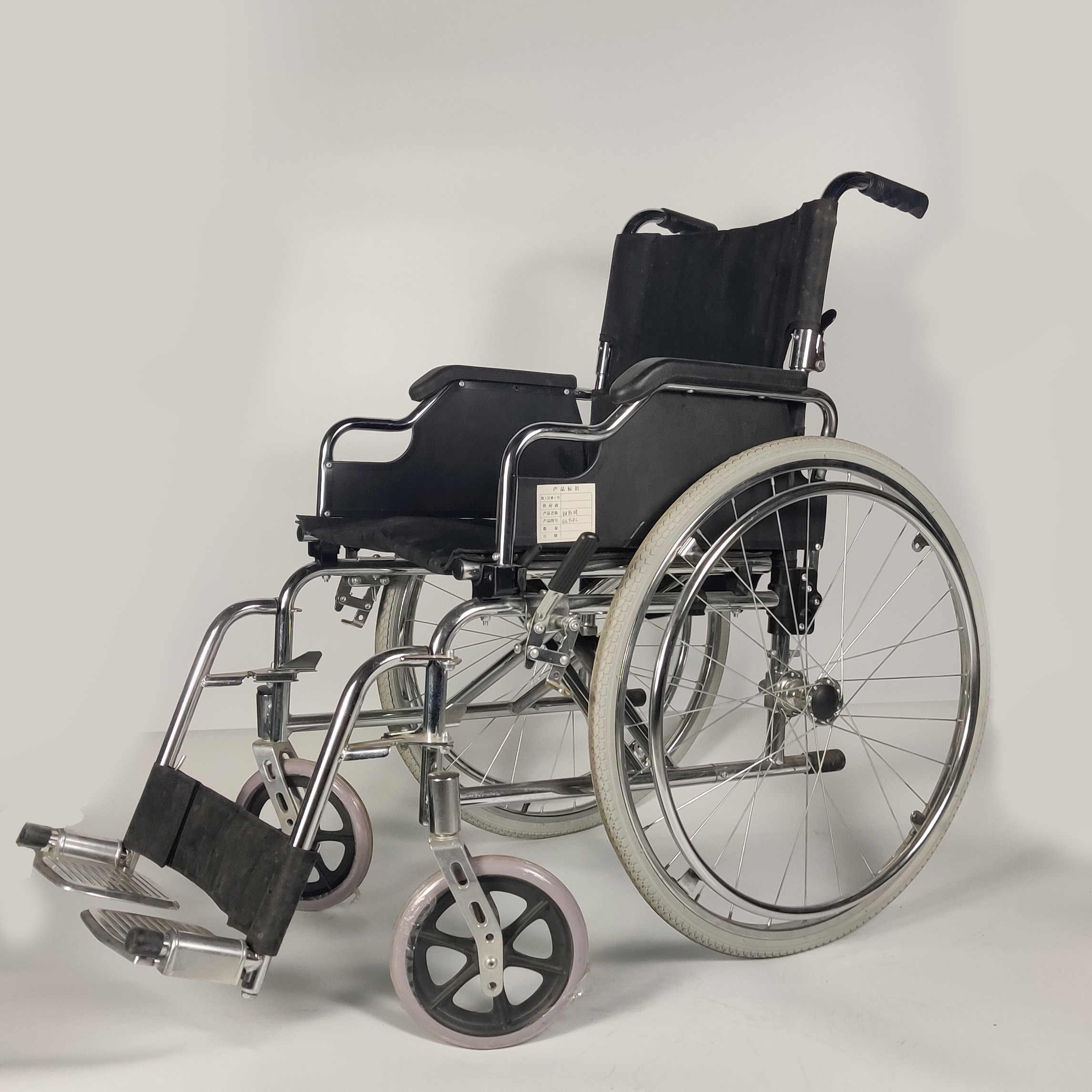 Foldable Lightweight Aluminum Manual Wheelchair With Flip Up Desk Armrest