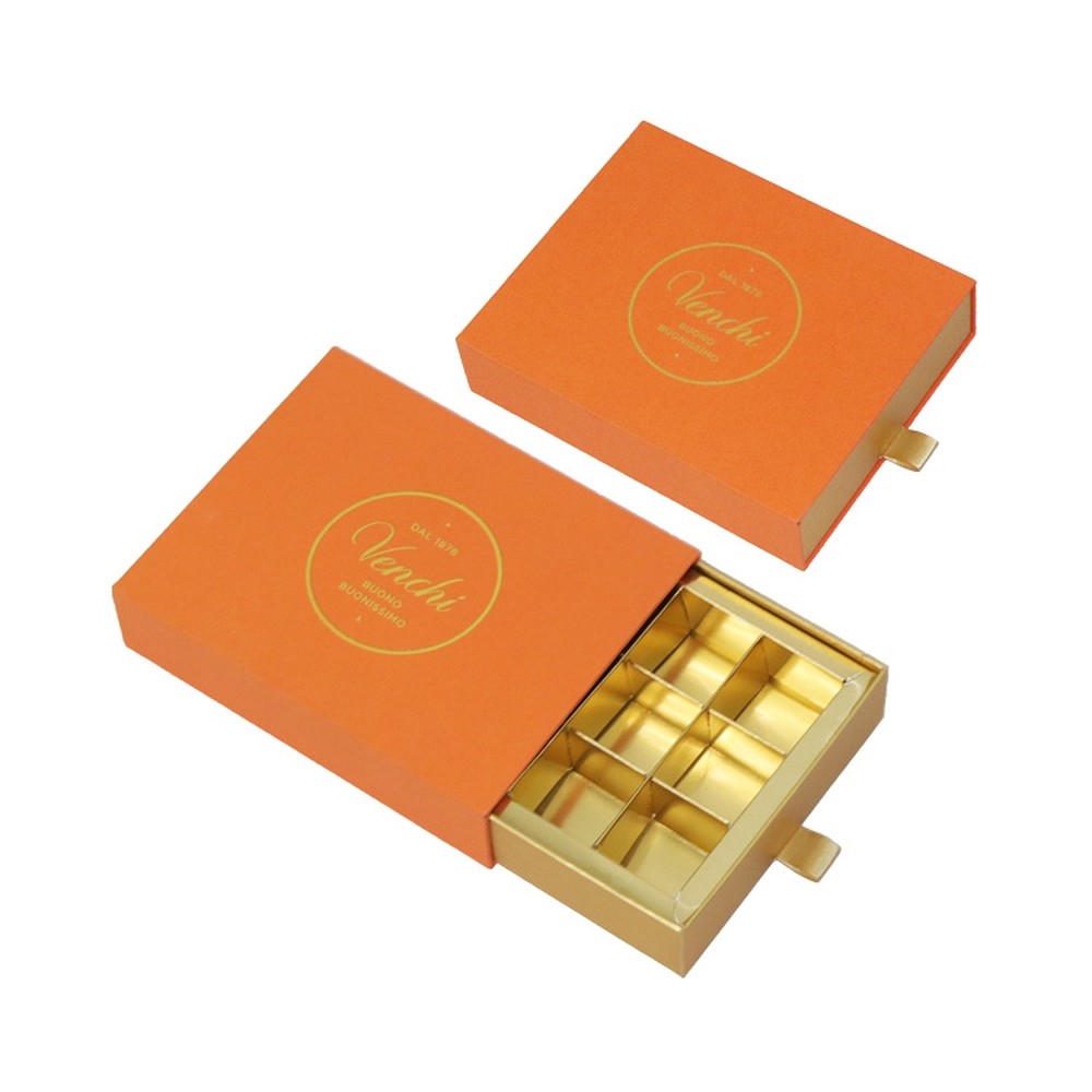 3X4 Dividers Pull Out Gift Box Gold Stamping Logo Multifunctional