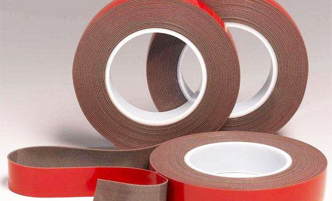 Double Sided Foam Tape Gray carrier material color 120 degree temperature resistant