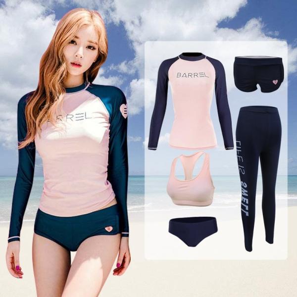 Korean Style Swimsuit Women’s Long-Sleeved Split Surfing Suit Floating Diving