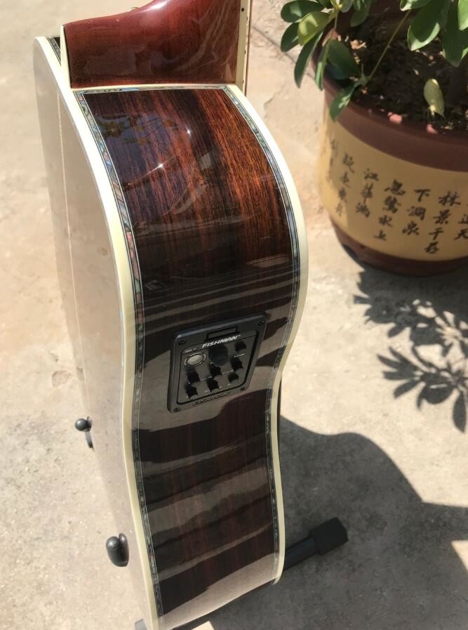 Wholesales Classical Acoustic Guitar 41" Solid Spruce Top Rosewood back&side 301 EQ all Real Abalone Binding