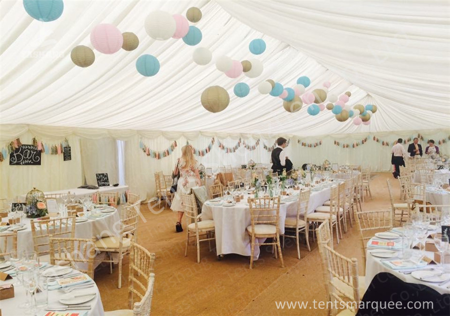 Luxury Wedding Tents Aluminum Profile Lining Deco Different Desk and Table Options