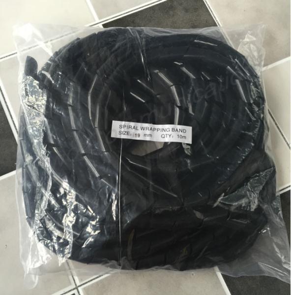 PE Spiral Wrapping Bands Cable Management Black White Computer Cable Wire