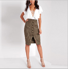 Women sexy polka dot 3/4 formal skirt