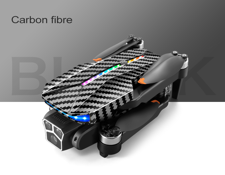 12mins Flight Time Hand Control Carbon Fiber Black Drone with Optical Flow Altitude Hold and 4k 360 Degree Rolling Stunt