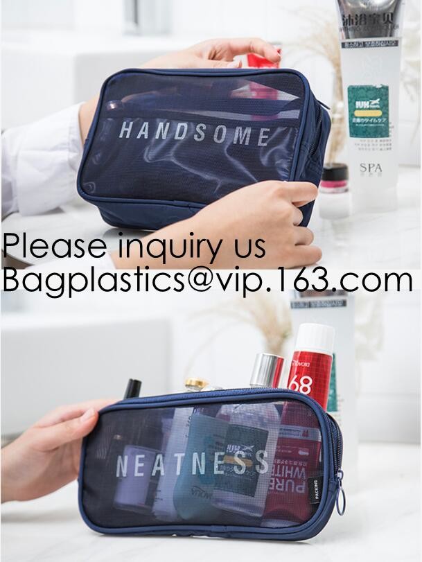 Custom Travel Organizer Cosmetic Ziiper Black Tyvek Paper Bag,Factory Price Tyvek Cosmetic Bag Custom Tyvek Paper Pouch