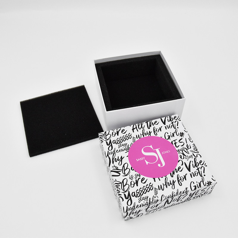 Sharp Edge Lid And Based Luxury Gift Boxes With Insert Cosmetic Packaging