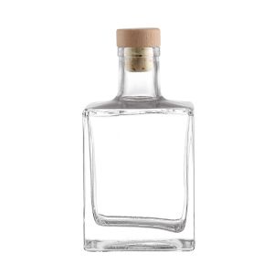  Glass Square Shape 750ml Whiskey Bottle with Decal Surface Handling Manufactures