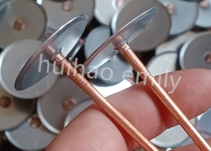 38mm Copper Coated Cupped Head Weld Pin For Insulation Ductwork