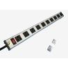 Buy cheap 10 Way Outlets Multi Outlet Power Strip with Surge Protector / Circuit Breaker from wholesalers