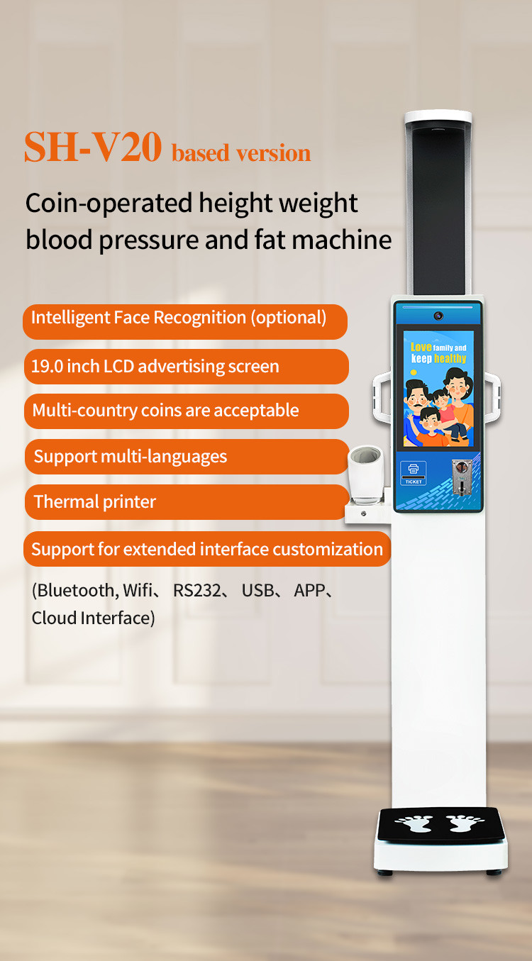Height Weight Scale Balance with BMI Function Blood Pressure Fat Pulse Machine