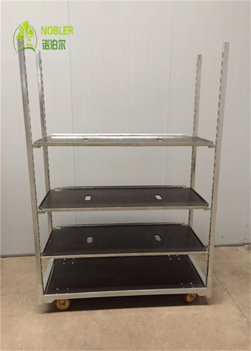 PP Wheel Danish Flower Trolley Seedling Cart Hot Galvanizing