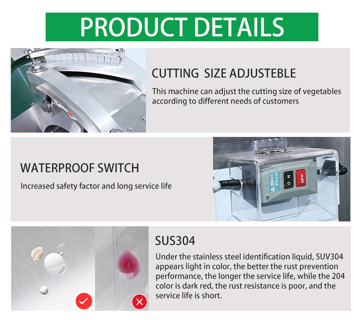 SUS Multifunction Vegetable Cutting Machine For Potato French Fries