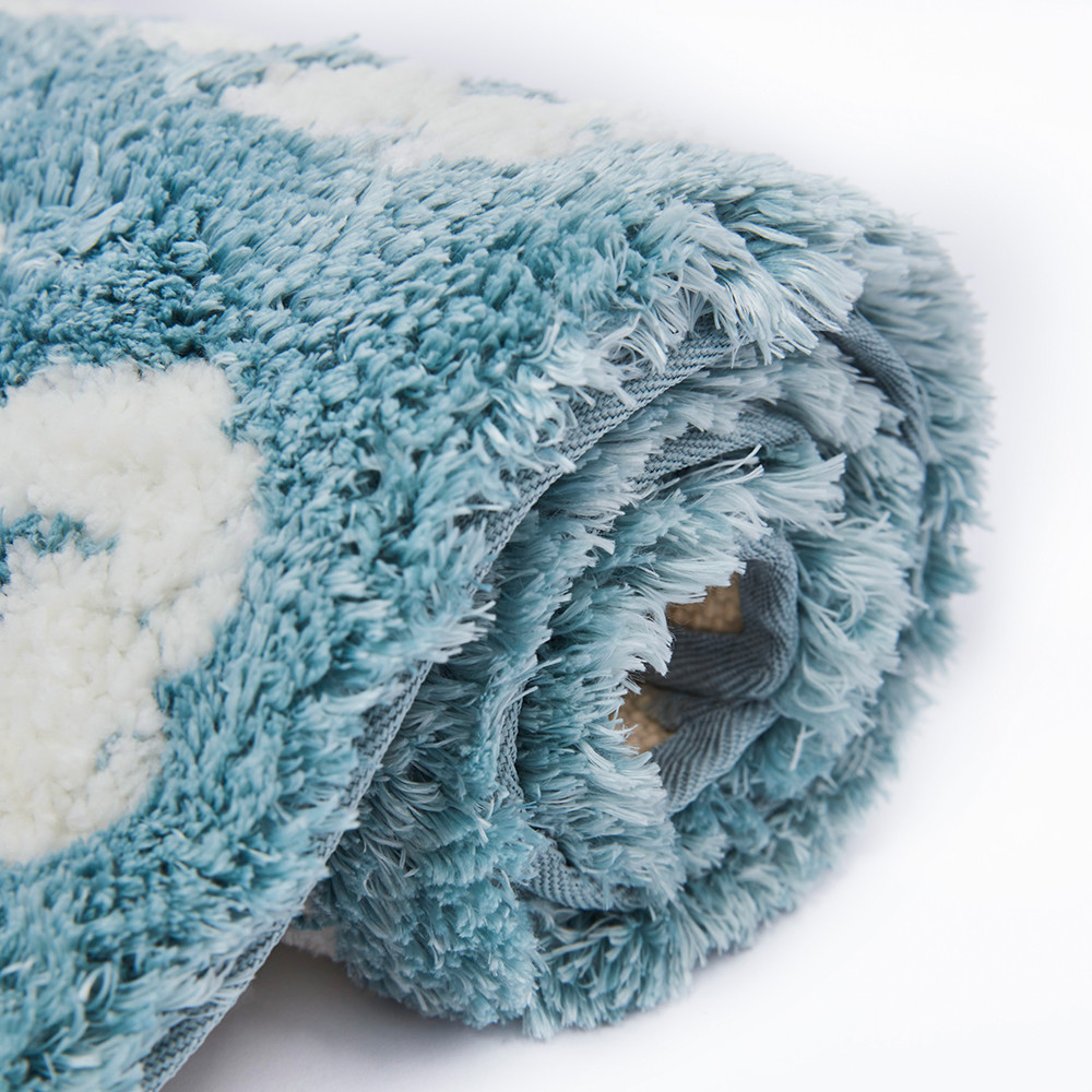Polyester Chenille Plush Non Slip Absorbent Tufted Bath Mat