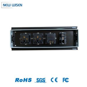 Customized Sliding Electrical Outlets Plug Sockets 16A Desk Mounted