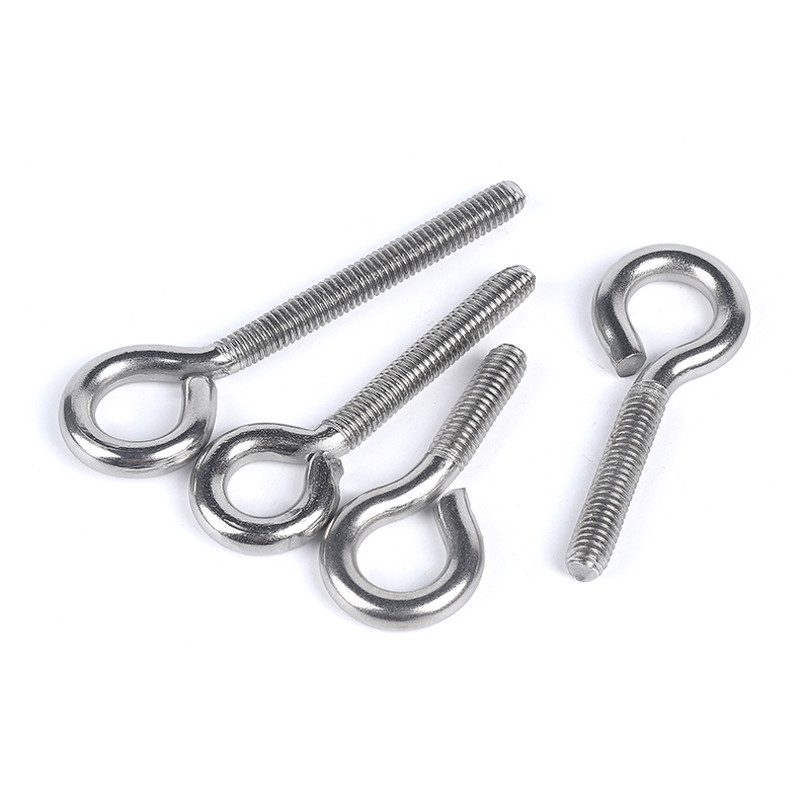 45mm M4 M6 M8 M10 316 Open Eyes Hook Screw Din580 Metal Stainless Steel Self Tapping Sheep Eye Screws