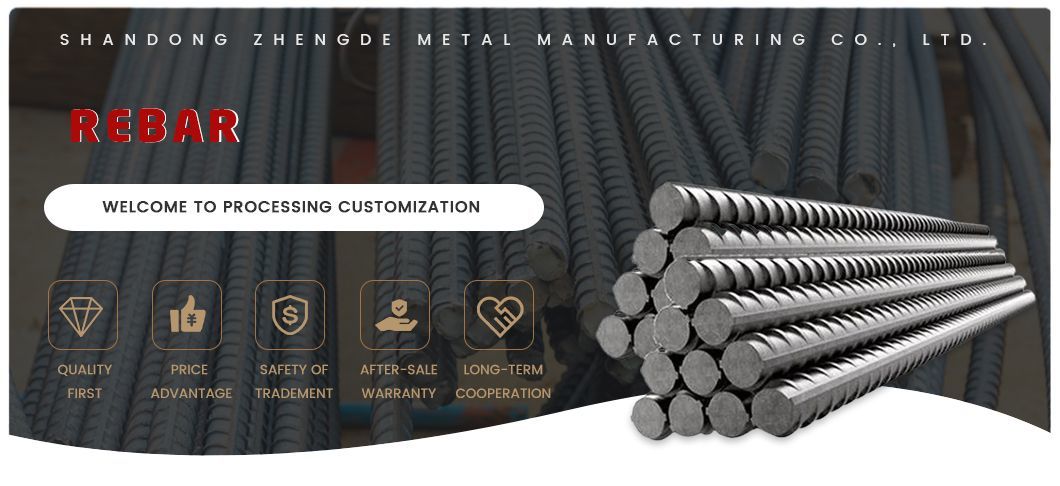 Hot Rolled HRB400 HRB500 Iron Rod Rebars Steel B500 B500b Deformed Bar Customized Diameter 6mm-50mm A500 Reinforcing Steel Reinforcement Bars
