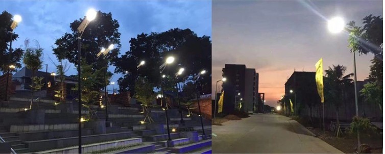 60w 120w 180w Solar Powered LED Street Lights All In One Die Cast Aluminum