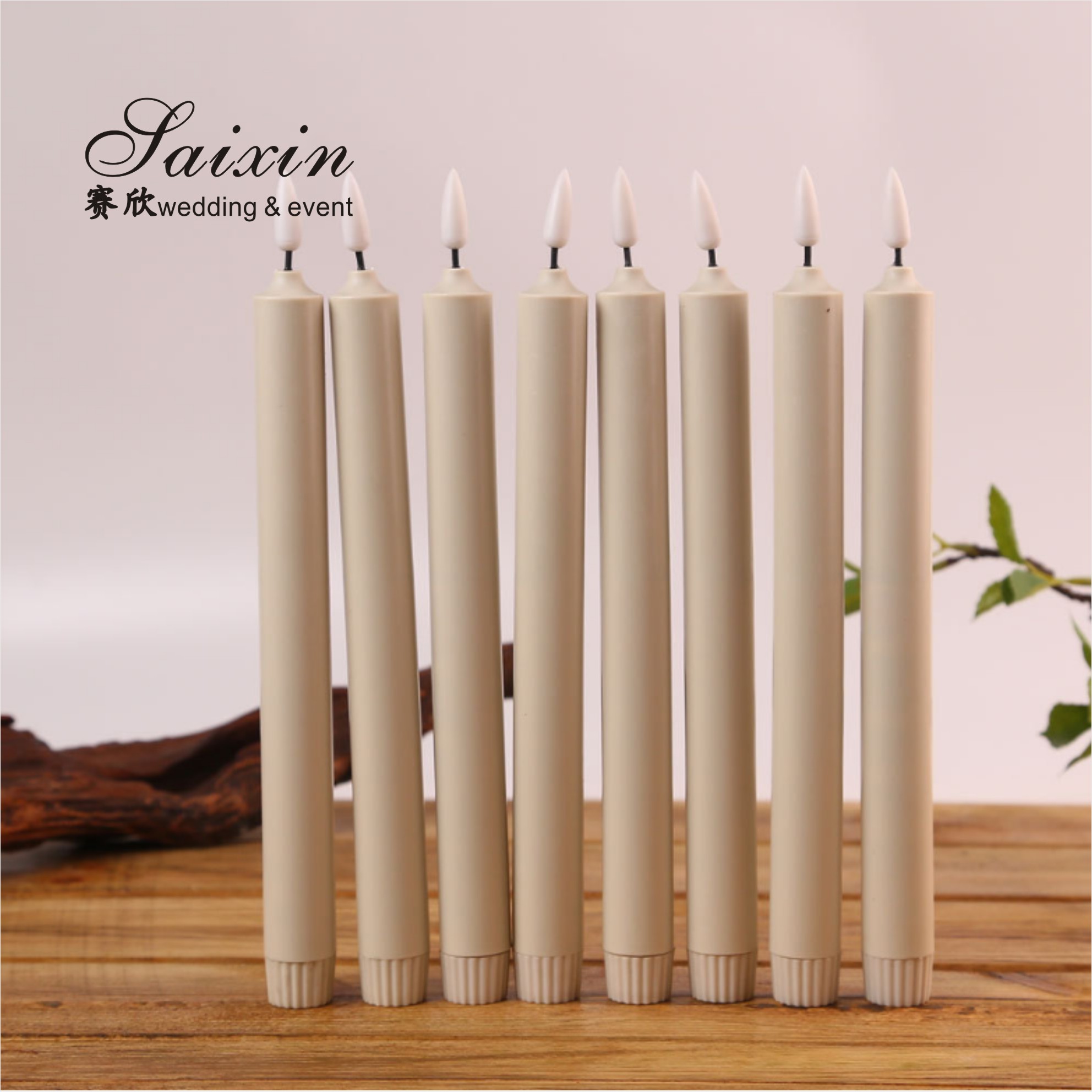 Good quality event decoration real wax dripping dancing flame LED pillar candle