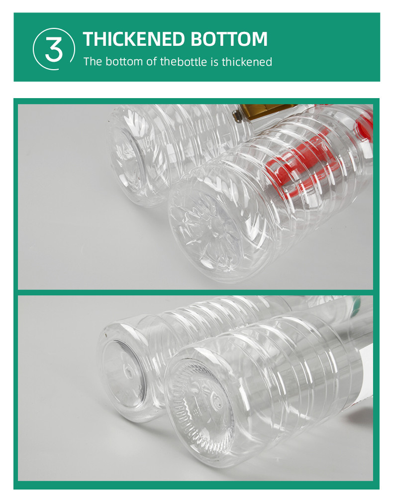 Customized Transparent PET Cooking Oil Plastic Bottle 500ml