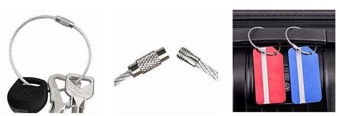 Aircraft Cable Key Ring