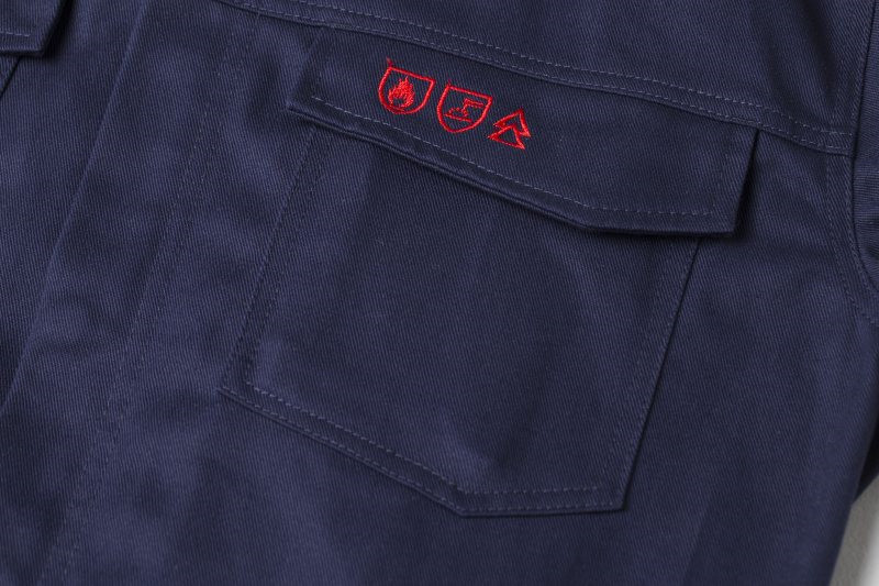 EN11612 Flame Resistant Clothing , 100% Cotton Flash Proof Overalls